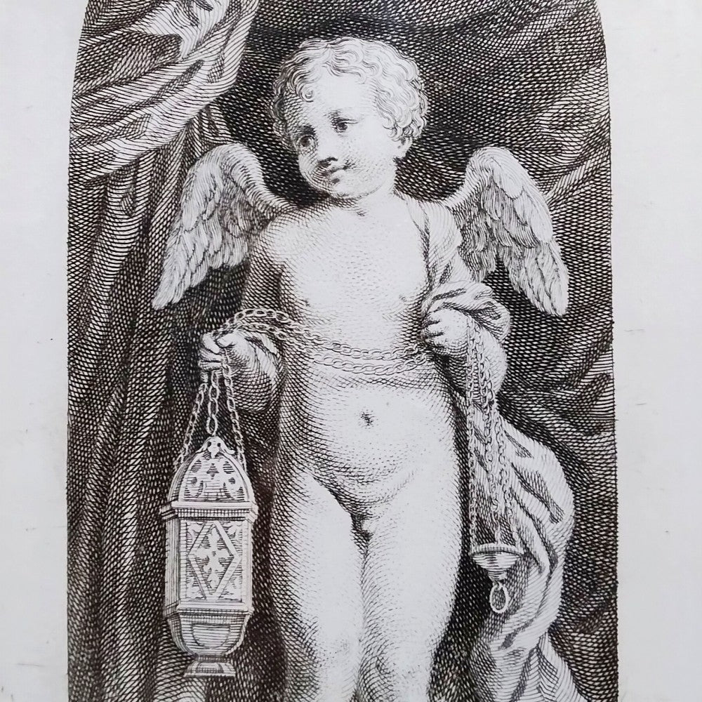 Print Francesco Bartolozzi after Domenichino 1762 Engraving -Four Angels Antique