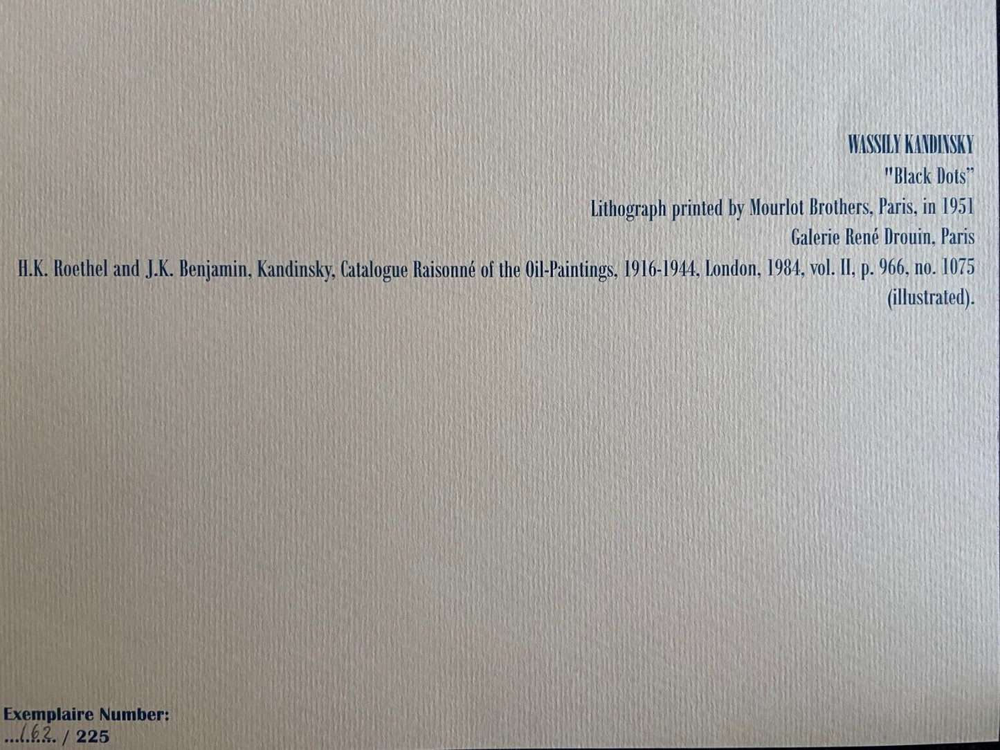 Wassily Kandinsky Lithograph 1951