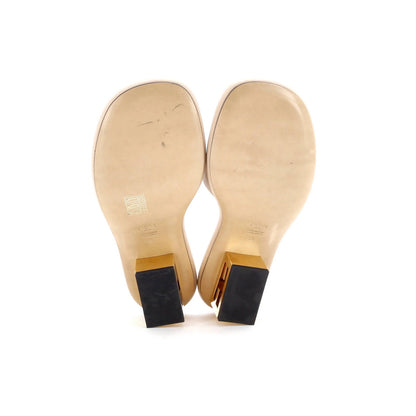 Fendi Women'S Baguette Heeled Slide Mules Leather