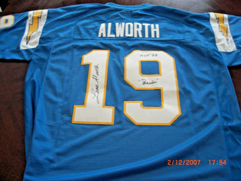 Lance Alworth Chargers W/Coa Signed Official
