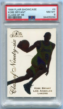 Kobe Bryant 1996 - 1997 Flair Showcase Class Of Ninety-Six Card #4 Psa Graded 8