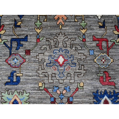8'10"X11'7" Perfect Gray Wool Foundation Angora Oushak Oriental Rug