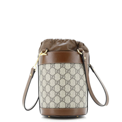Gucci Horsebit 1955 Bucket Bag Gg Coated Canvas With Leather Small