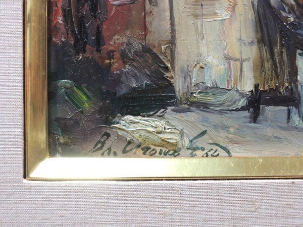 Vladimir Igoshev (1964) Original Oil Painting Old Riga Soviet Impressionism