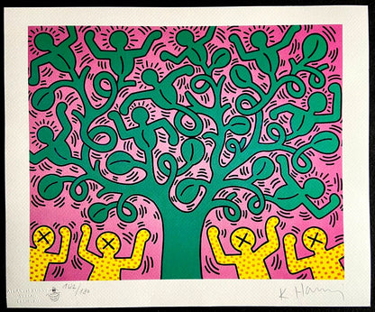 Keith Haring Lithograph Coa Signed In Pen Numbered In Pencil By Hand 180 Copies