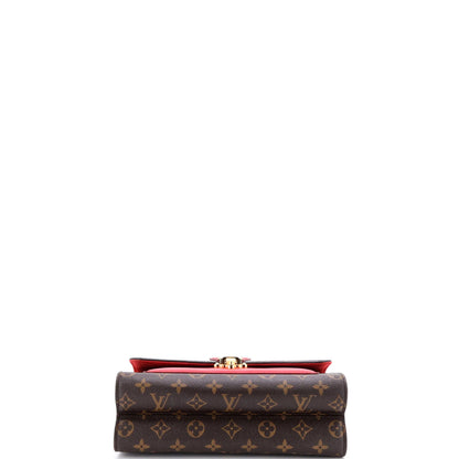 Leather Louis Vuitton Victoire Handbag Monogram Canvas and