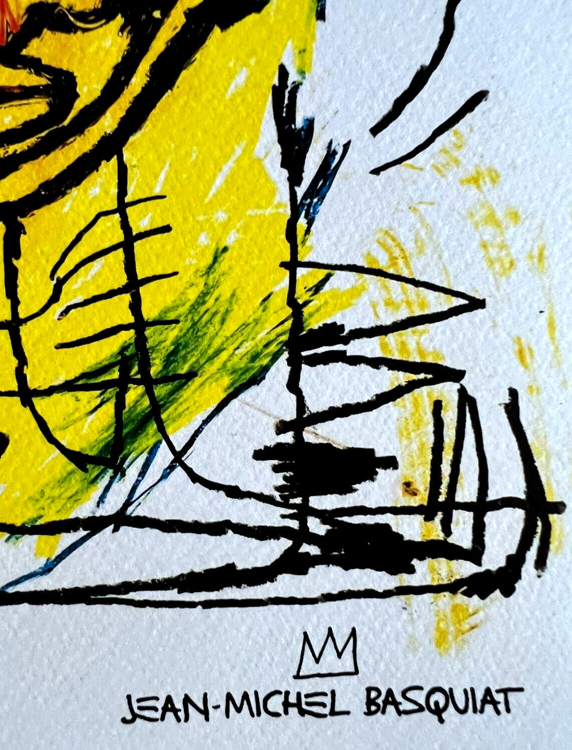 Jean M Basquiat Lithograph "Santo" Coa Signed Numbered By Hand