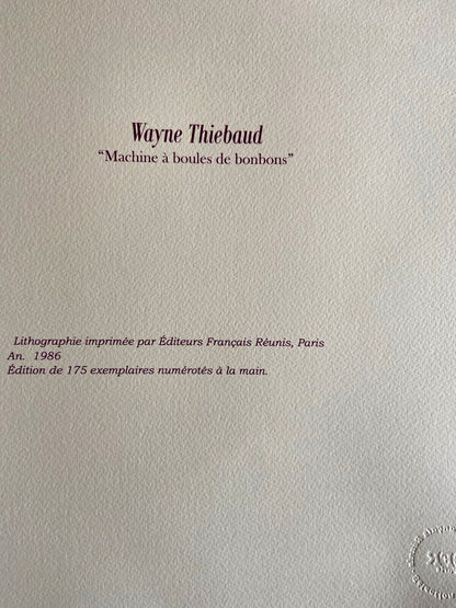 Wayne Thiebaud Lithograph Coa Signed (Op) Hand Numbered Stamp