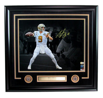 Drew Brees Hof Autographed 16X20 Photo Saints