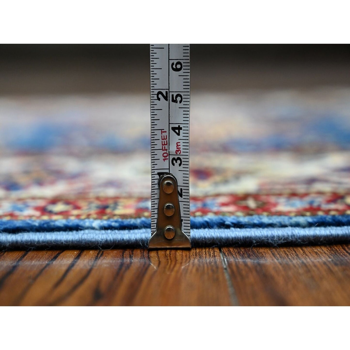 2'8"X8' Battleship Gray Hand Knotted Super Kazak Wool Xl Runner Rug