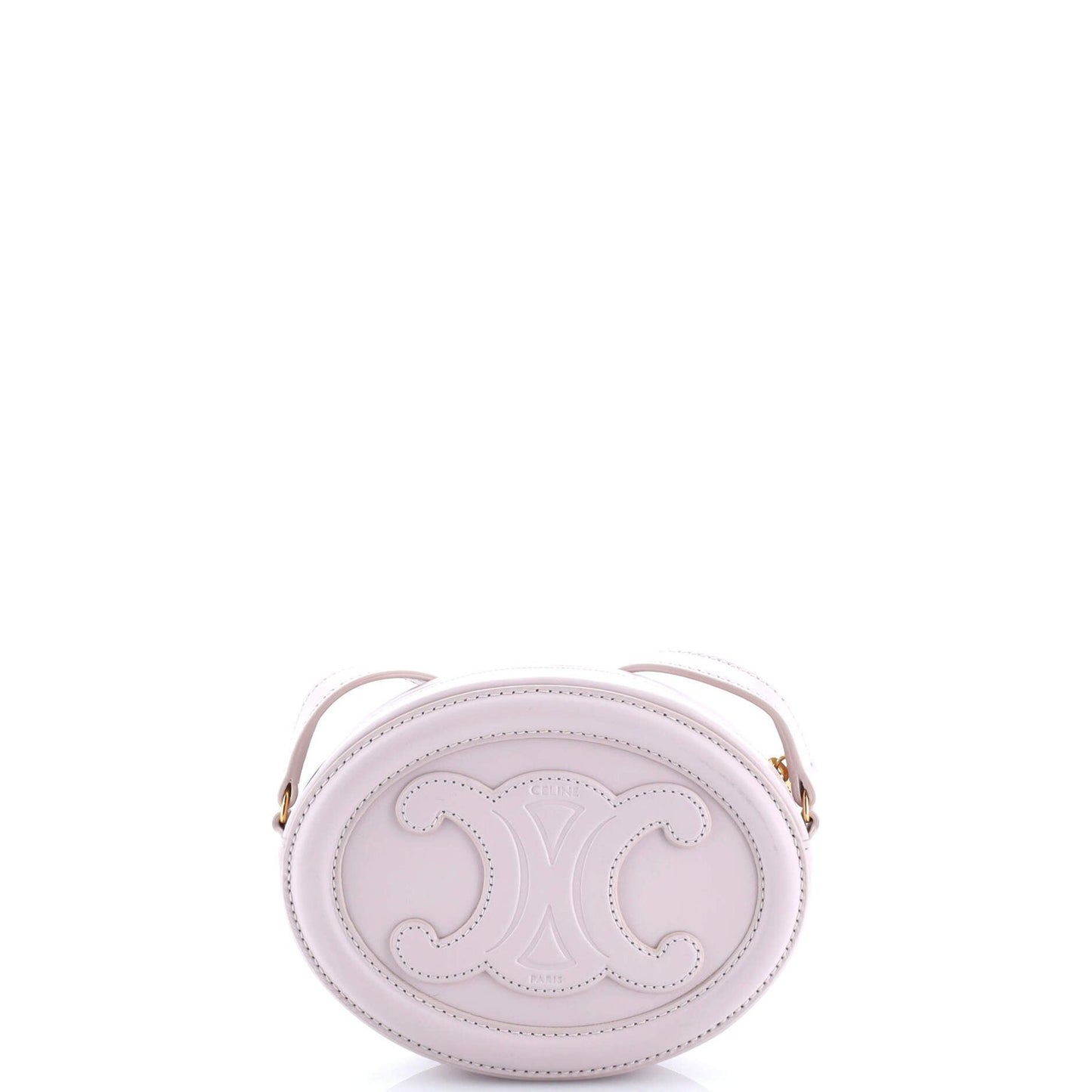 Celine Triomphe Oval Crossbody Bag Leather Mini