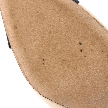 Chanel Womens Cap Toe Slingback Pumps Leather