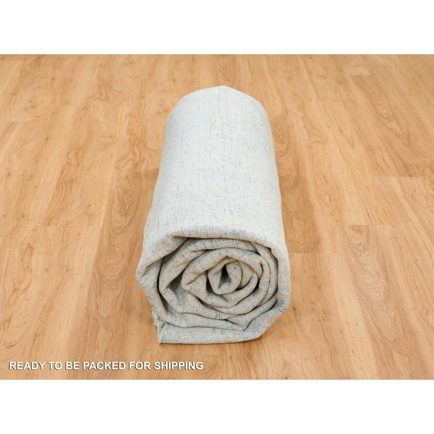 11'10"X11'10" Gray Wool And Silk Modern Jacquard Hand Loomed Round Rug