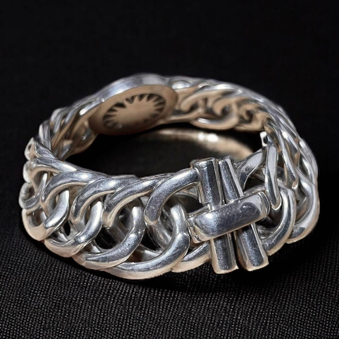 inches Gucci Sun Motif Chain Bracelet Sterling Silver and 18K Yellow Gold 7.48