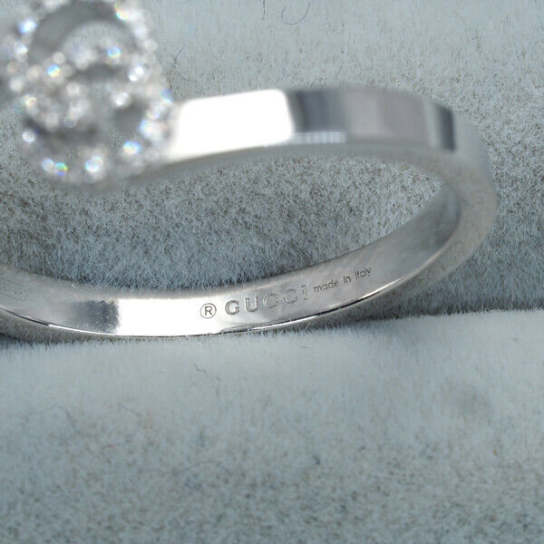 Gucci Ring Diamond Gg Running Us6.5-6.75 18K 750 White Gold