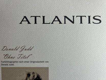 Donald Judd Lithograph Coa Signed Op Numbered