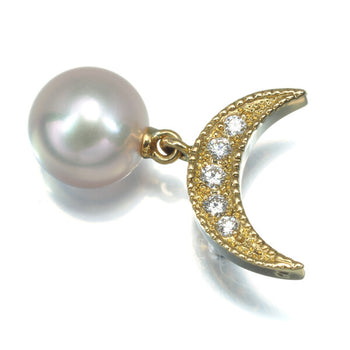 MIKIMOTO Brooch Akoya Pearl 7.2mm Diamond Moon