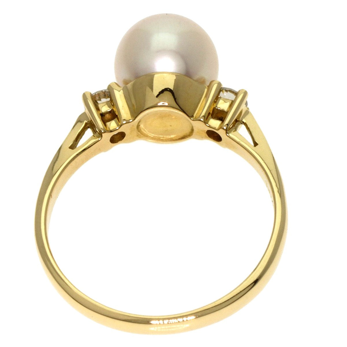 Tiffany&Co. Pearl Pearl Diamond Ring K18 Yellow
