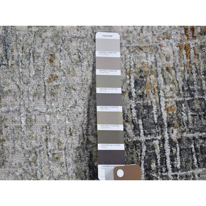 2'6"X4'1" Wool Denser Weave Hand Knotted Abstract Design Rug