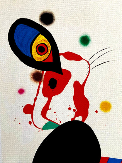 Joan Mir Lithograph Coa Signed Op Numbered In
