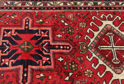 Handmade Vintage Oriental Runner Rug 2X10 Ft Red
