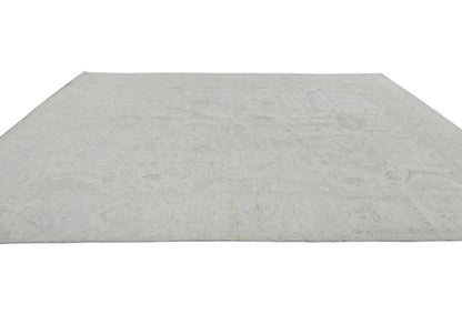 Handspun Wool Oushak Rug Muted Floral Design Bedroom Oriental Carpet 9X12 ft