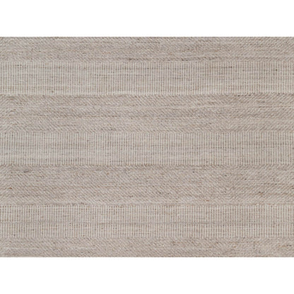 9'2"X12'2" Beaver Brown Flat Weave With Textured Grass Design Wool Rug