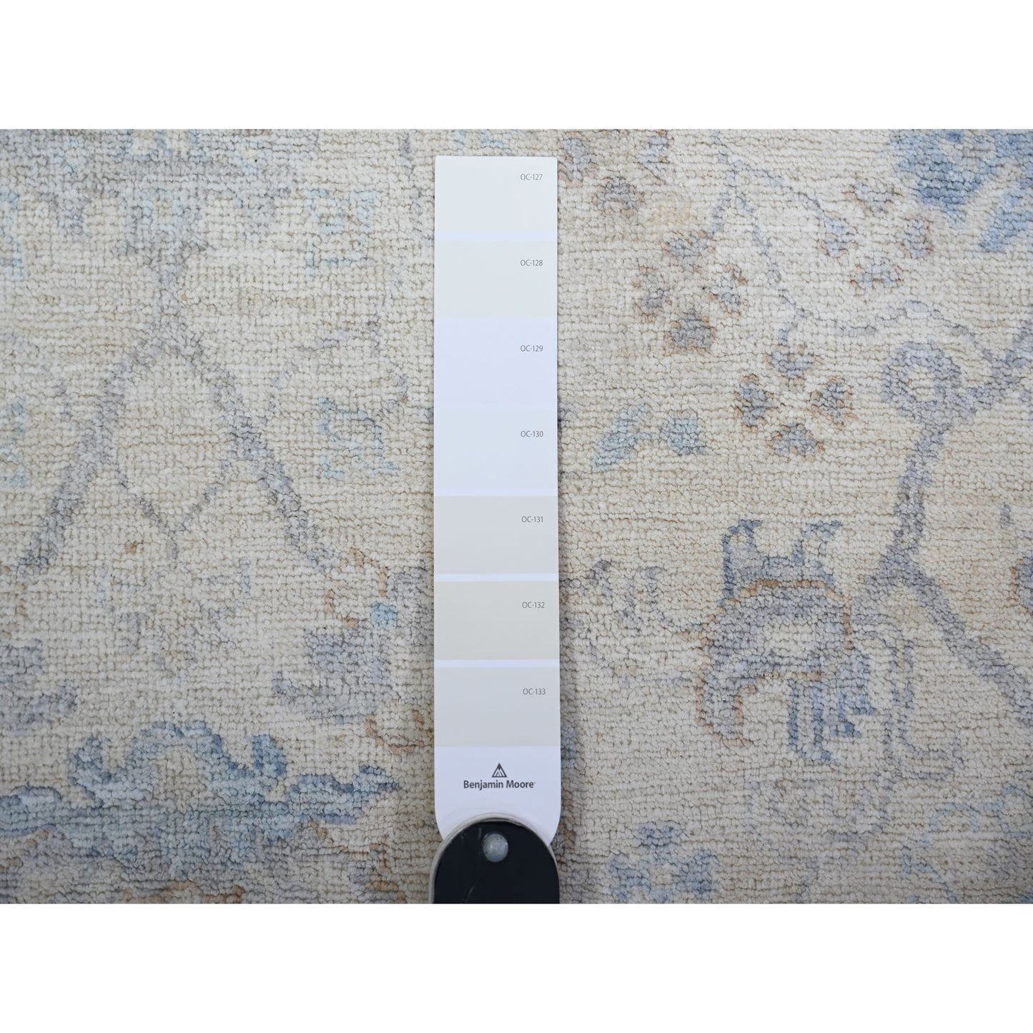 3'10"X5'9" Broken White Peshawar Washed Out Faded Colors Hand Knotted Rug