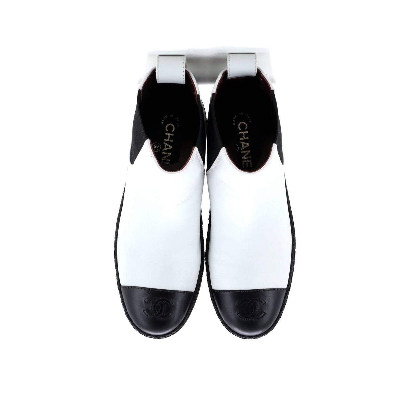 Chanel Women'S Cc Turnlock Cap Toe Chelsea Boots Leather