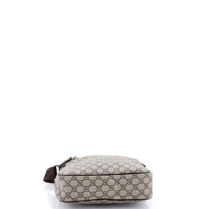 Gucci Front Zip Messenger Gg Coated Canvas Medium