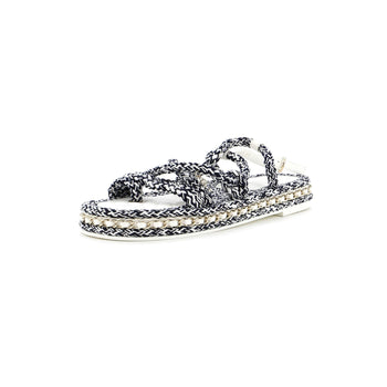 Chanel Women'S Cc Chain Sandals Braided Cord