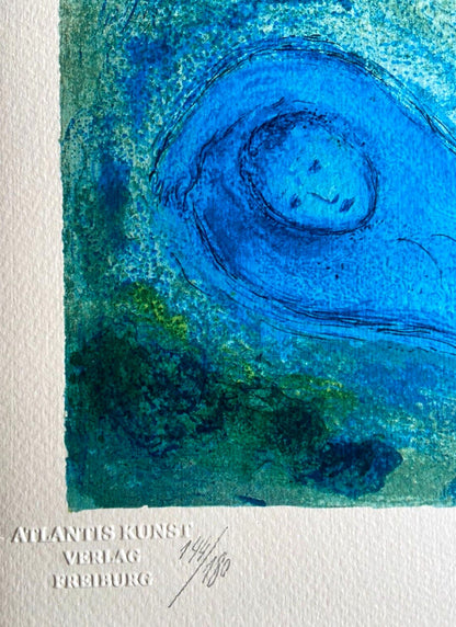 Marc Chagall Lithograph 'Le Bisou' Coa Hand Numbered Signed