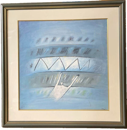 Jiri Votruba (Czech) 1996 Signed Original Painting Oil On Hardboard Framed