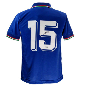 Roberto Baggio Signed Blue Italy Toffs Soccer