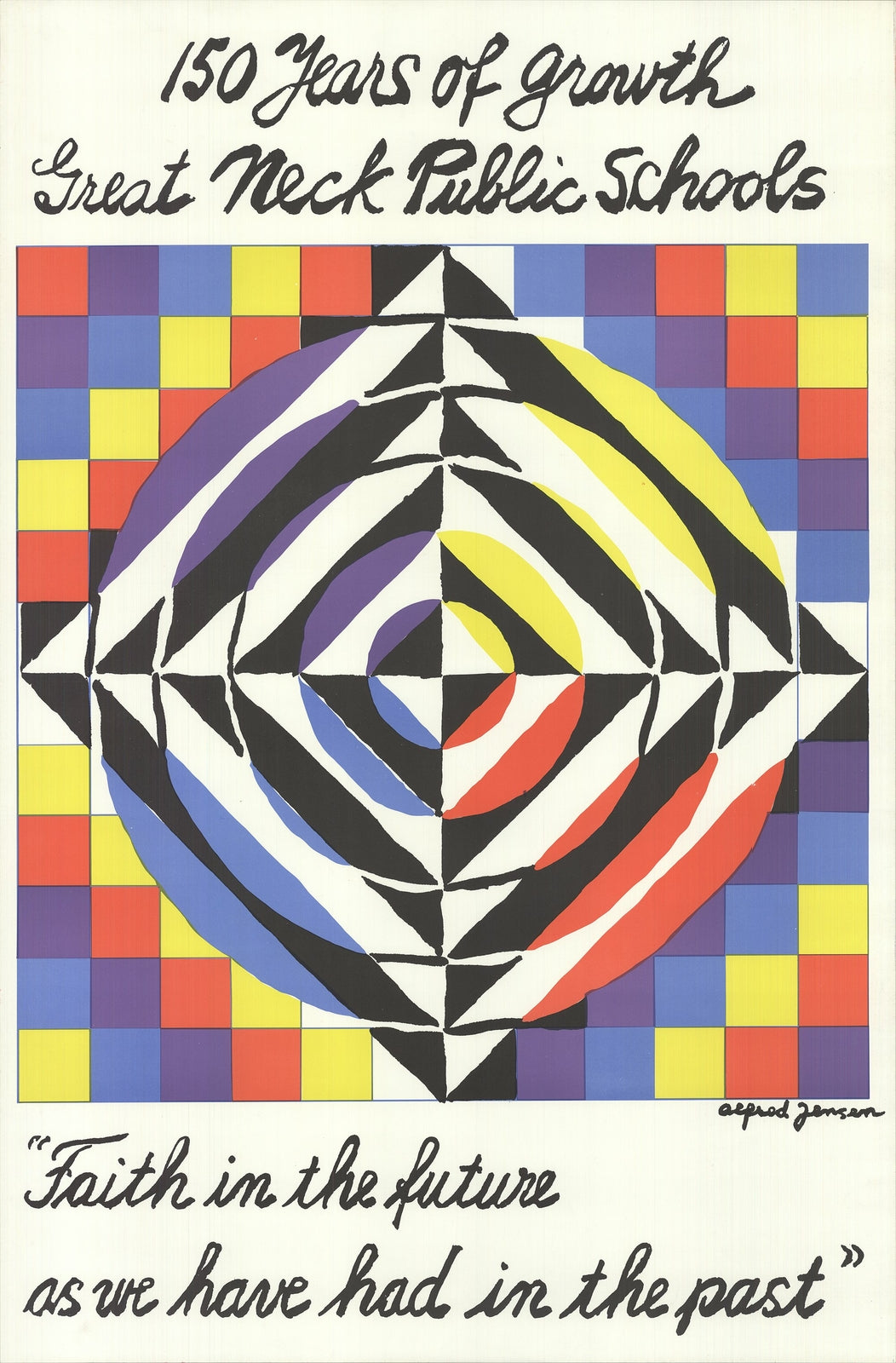 Alfred Jensen 150 Years Of Growth Great Neck Public Schools " Serigraph