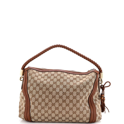 Gucci Bella Hobo Gg Canvas With Leather Medium
