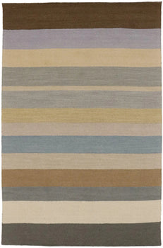 Hand-Tufted Multicolored Stripes Modern Design