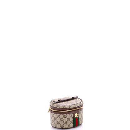 Gucci Ophidia Top Handle Cosmetic Case Gg Coated Canvas Mini