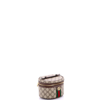 Gucci Ophidia Top Handle Cosmetic Case Gg Coated Canvas Mini