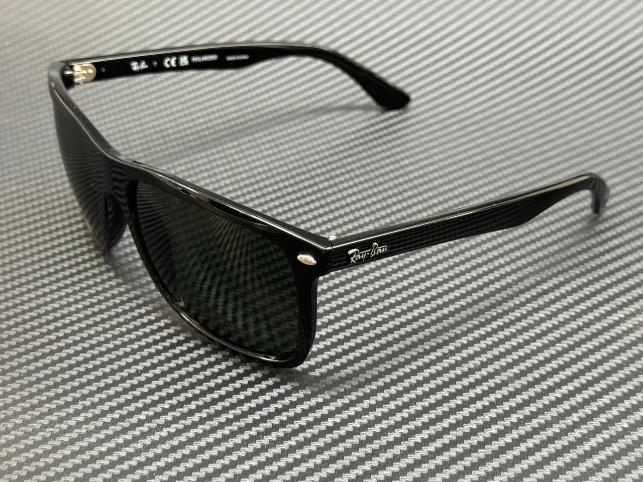 Ray Ban Rb4547 601 58 Black Green Polarized Unisex 57 Mm Sunglasses