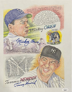 Mickey Owen & Tommy Henrich Autographed 11X14