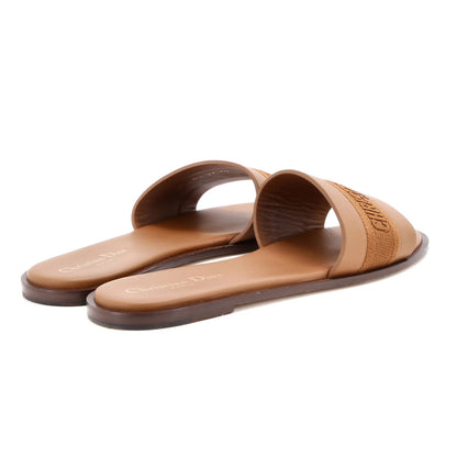 Christian Dior Women'S Dway Flat Sandals Leather