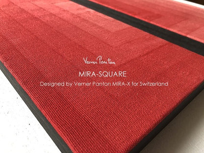 Vintage Verner Panton Mira Square Cotton Red 2Set Wall Art Board Mid Century