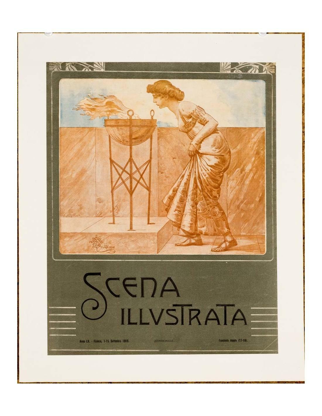 Scena Illustrata Arts Literature Music Theatre Cover Flame Kilner 1900