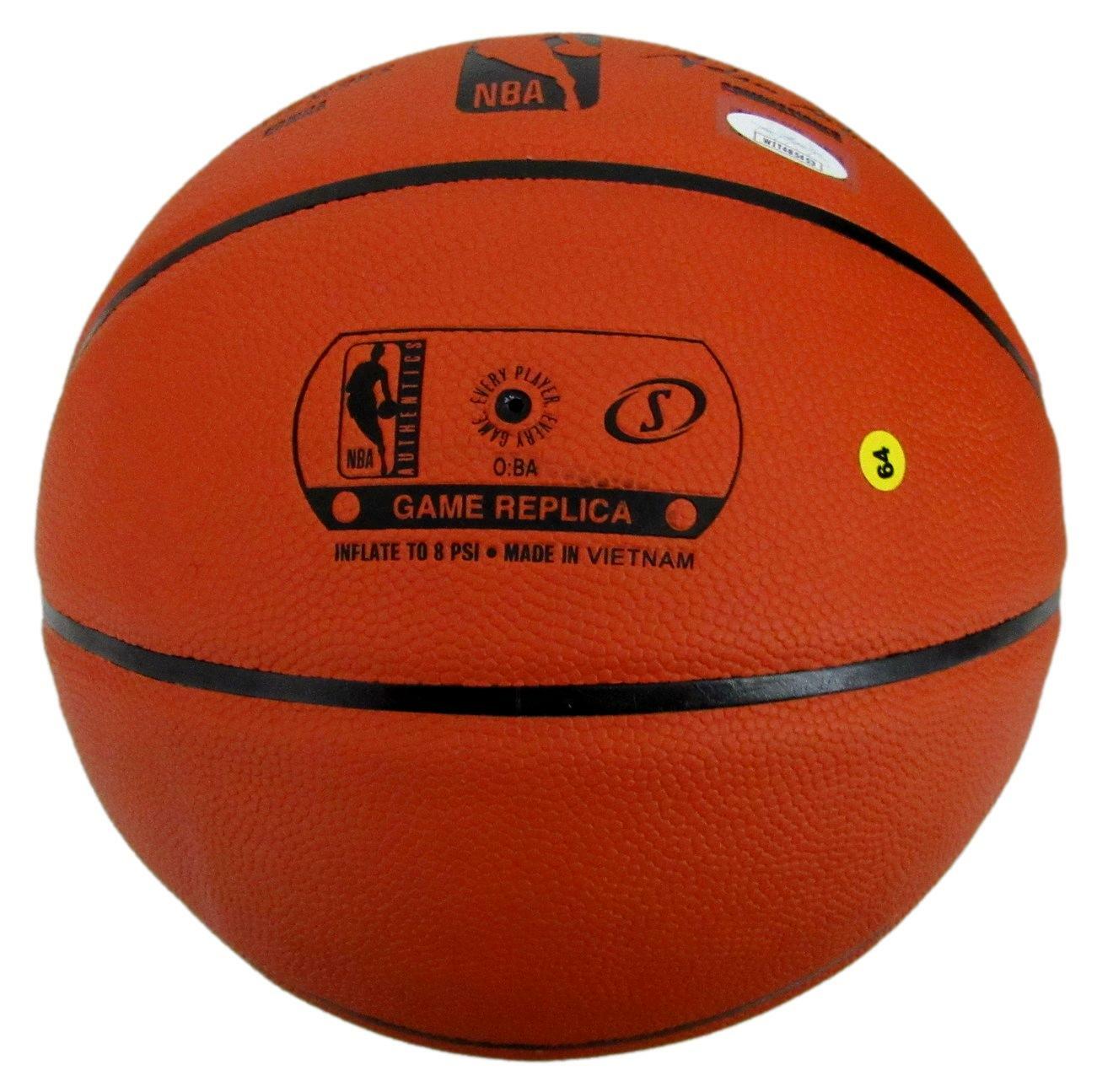 Alex English Hof Nuggets Signed/Inscribed Spalding Nba Basketball Jsa 159272