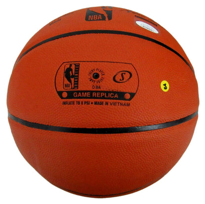 Alex English Hof Nuggets Signed/Inscribed Spalding Nba Basketball Jsa 159272