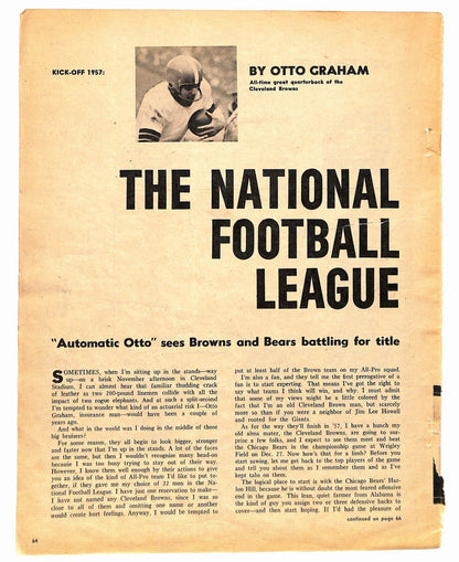 1957 Nfl All-Pros Signed (9) 8.5X11 Magazine Page Photo Marchetti Jsa 194951