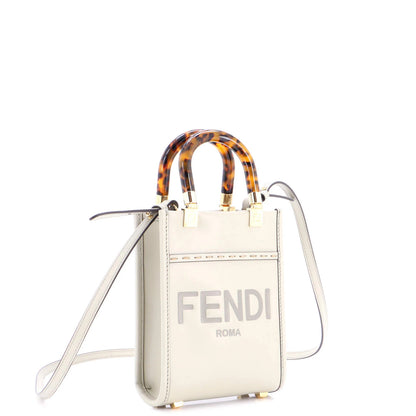 Fendi Sunshine Shopper Tote Leather Mini
