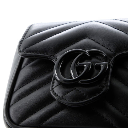 Gucci Gg Marmont Flap Belt Bag Matelasse Leather Mini