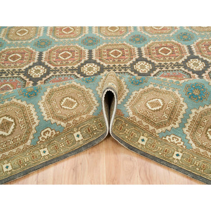 8'3"X10' Hand Knotted Natural Dyes,Caucasian Gul Motifs Oriental Rug